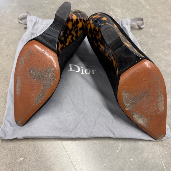 Christian Dior Tortoise Shell Wedge Ankle Boots – Size 38.5 Shoes